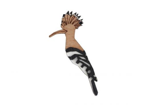 Drewniana broszka Hoopoe Brooch