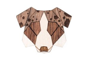 Drewniana broszka Australian Shepherd Brooch