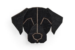 Drewniana broszka Black Labrador Brooch