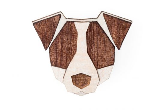 Drewniana broszka Jack Russell Brooch