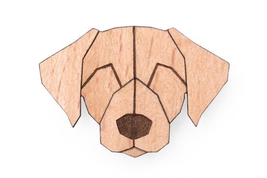 Drewniana broszka Labrador Brooch