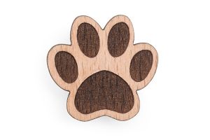 Drewniana broszka Paw Brooch