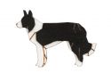 Drewniana broszka Walking Collie Brooch