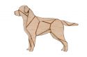 Drewniana broszka Walking Labrador Brooch