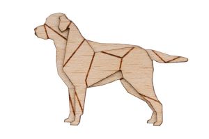 Drewniana broszka Walking Labrador Brooch