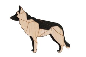 Drewniana broszka Walking Shepherd Brooch