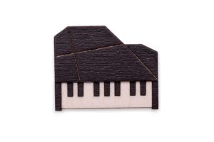 Drewniana broszka Piano Brooch