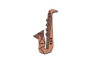 Drewniana broszka Saxophone Brooch