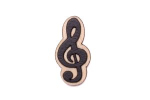 Drewniana broszka Treble Clef Brooch