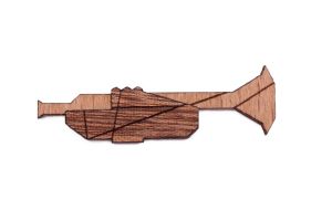 Drewniana broszka Trumpet Brooch