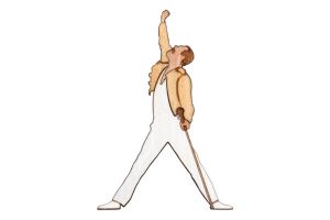 Drewniana broszka Freddie Brooch