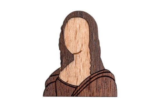 Drewniana broszka Lisa Brooch