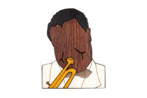 Drewniana broszka Louis Brooch
