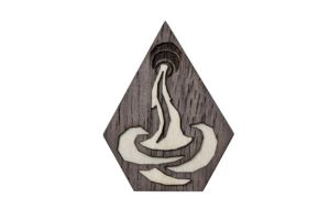 Drewniana broszka Aquarius Brooch