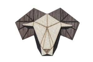Drewniana broszka Aries Brooch