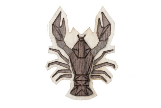 Drewniana broszka Cancer Brooch