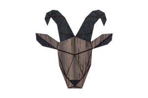 Drewniana broszka Capricornus Brooch