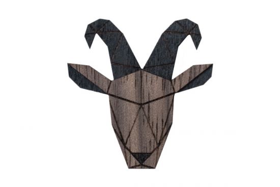 Drewniana broszka Capricornus Brooch
