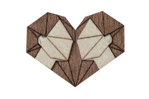 Drewniana broszka Gemini Brooch