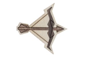 Drewniana broszk Sagittarius Brooch
