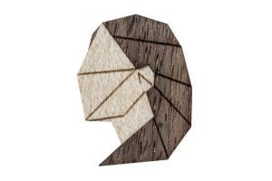Drewniana broszka Virgo Brooch