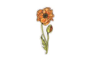 Drewniana broszka Icelandic Poppy Brooch