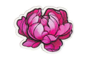 Drewniana broszka Peony Bloom Broch