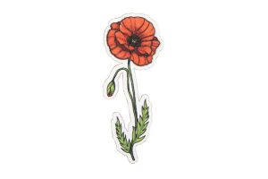 Drewniana broszka Poppy Brooch