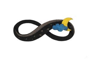 Drewniana broszka Infinity Moon Brooch