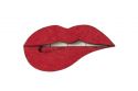 Drewniana broszka Lips Brooch