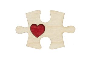 Drewniana broszka Puzzle 1 Brooch