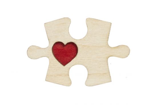 Drewniana broszka Puzzle 1 Brooch