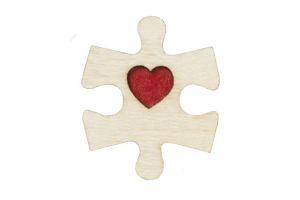 Drewniana broszka Puzzle 2 brooch