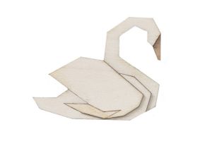 Drewniana broszka White Swan Brooch