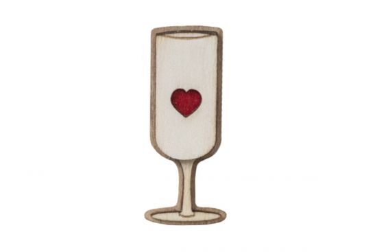 Drewniana broszka White Wine Brooch