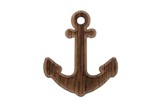 Drewniana broszka Anchor Brooch