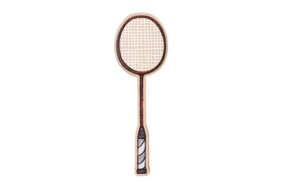 Drewniana broszka Badminton bat Brooch