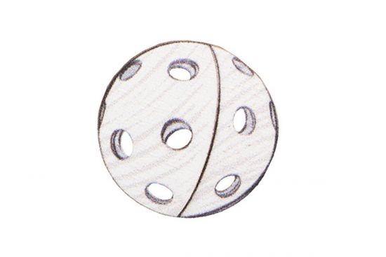 Drewniana broszka Florball ball Brooch