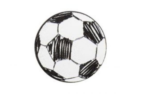 Drewniana broszka Football Brooch