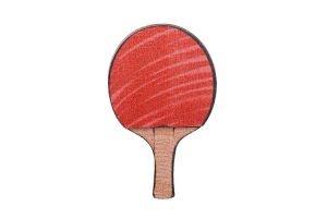 Drewniana broszka Ping pong bat Brooch