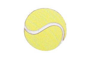 Drewniana broszka Tennis ball Brooch