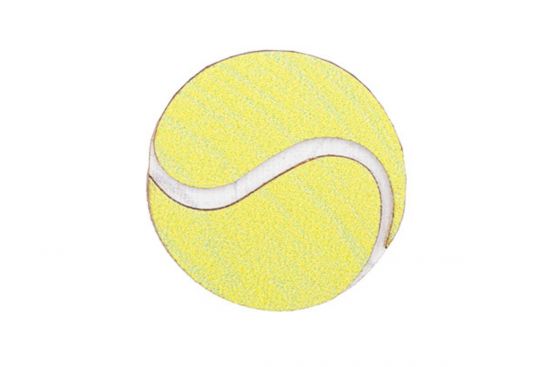 Drewniana broszka Tennis ball Brooch