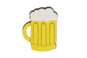 Drewniana broszka Beer Brooch