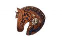 Drewniana broszka Brown horse Brooch