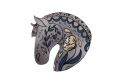 Drewniana broszka Grey horse Brooch