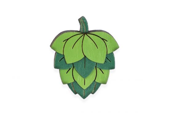 Drewniana broszka Hops Brooch