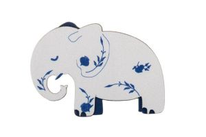 Broszka Słoń z porcelany