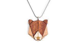 Drewniany wisiorek Bear Pendant
