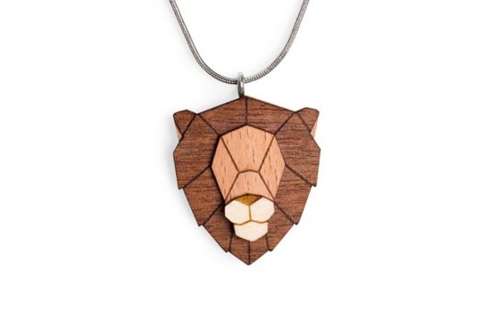 Drewniany wisiorek Lion Pendant