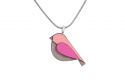 Drewniany wisiorek Pink Bird Pendant